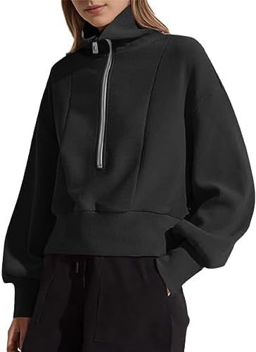 Pull-over zippé sportif pour femmes avec col montant Chic und Stil