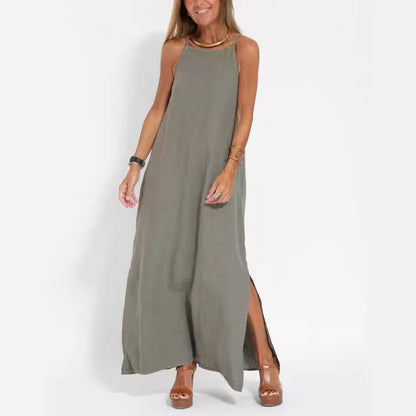 Robe maxi pour dames avec une coupe élégante et de fines bretelles Chic und Stil