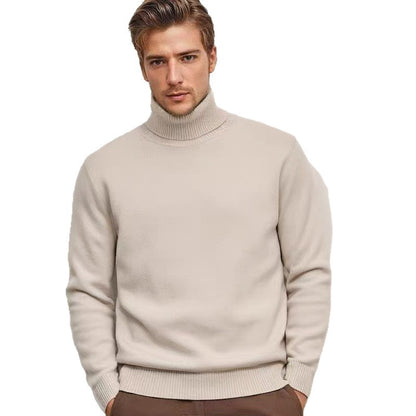 Pullover with roll neck for men in fine knit Chic und Stil