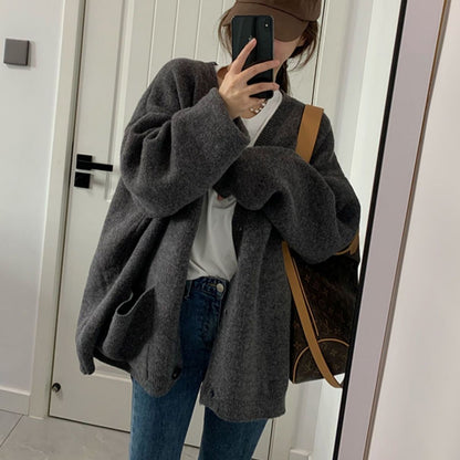 Dames Gilet confortable en tricot avec des manches larges et des poches pratiques Chic und Stil