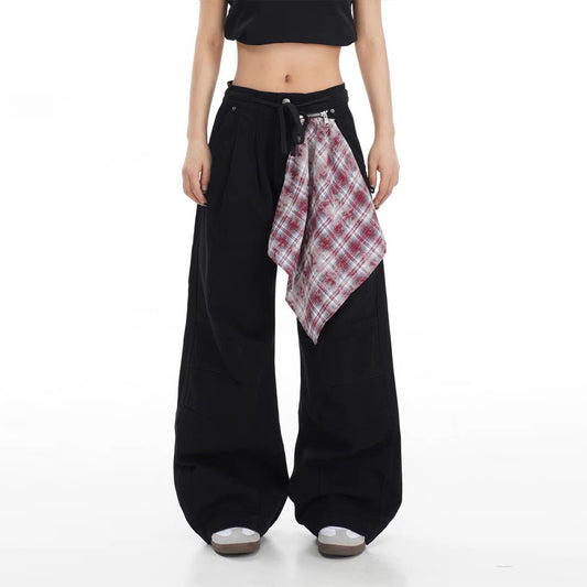 Baggy denim pants for women with practical fabric detail Chic und Stil