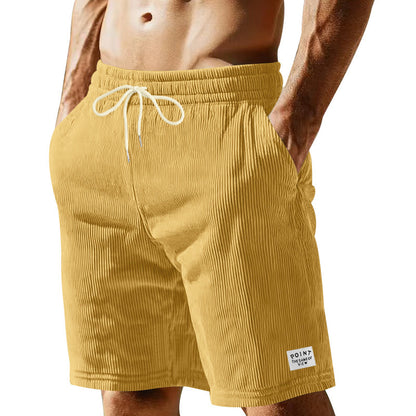 Shorts décontractés pour hommes en tissu côtelé léger avec taille ajustable Chic und Stil