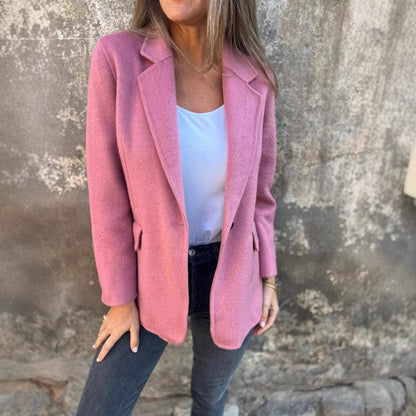 Dames élégant manteau en laine à coupe ajustée Chic und Stil