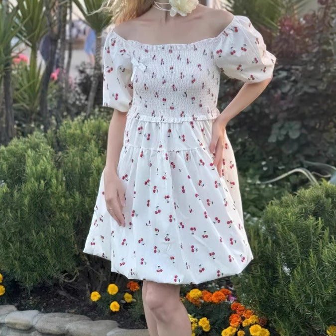 Robe d'été pour femmes avec des manches bouffantes et un design floral Chic und Stil