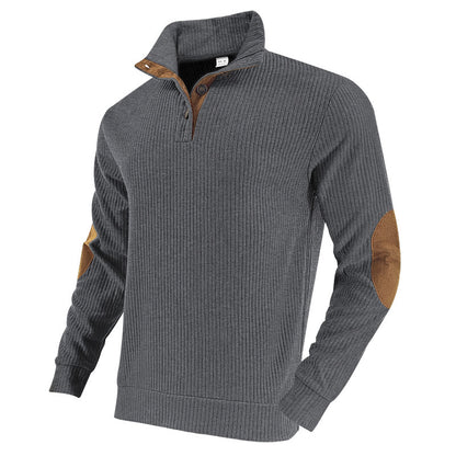 Pulli élégant pour hommes avec col montant de haute qualité et détails contrastés à la mode Chic und Stil