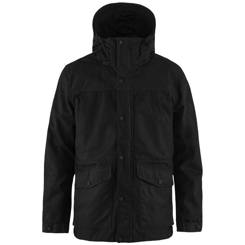 Functional park jacket for men with removable hood Chic and Style