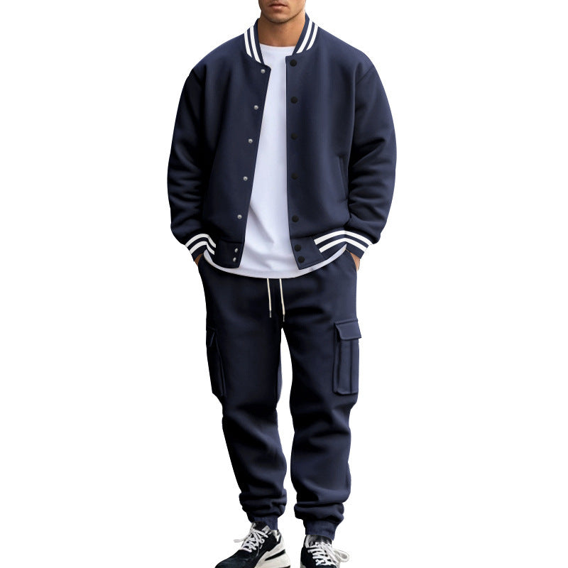 Veste bomber sportive pour hommes et pantalon de training cargo Chic und Stil