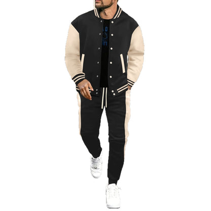 Elegant leisure set for men with a modern bomber jacket design and comfortable jogger pants Chic und Stil