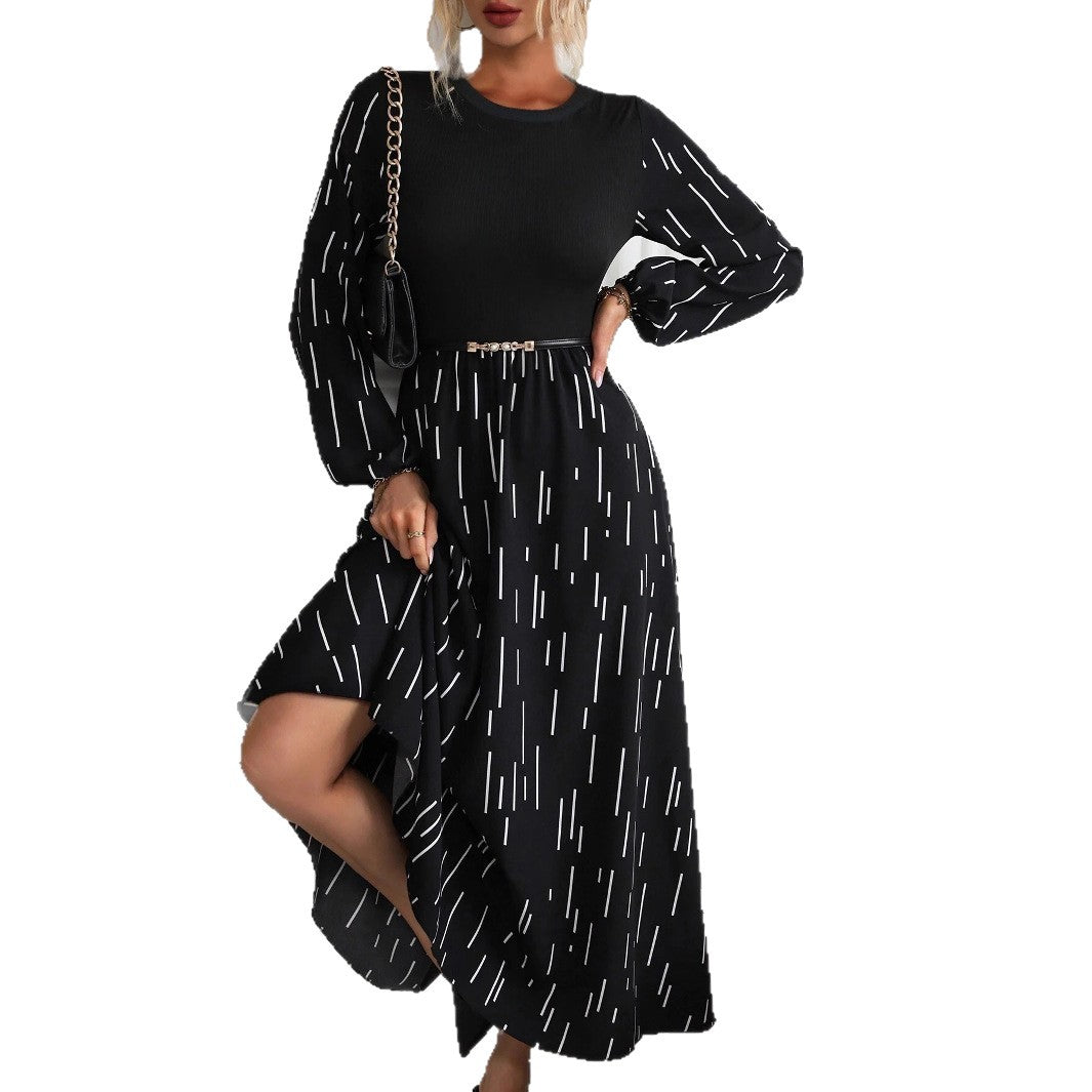 Robe maxi pour femme avec motif graphique coloré et coupe élégante Chic und Stil