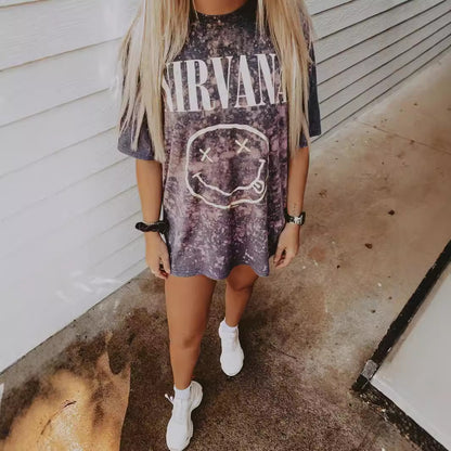 Dame T-shirt oversized avec un design vintage unique Chic und Stil