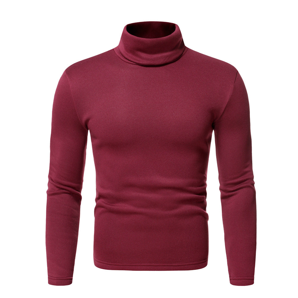 Pull à col roulé pour hommes en mélange de coton de haute qualité avec coupe ajustée Chic und Stil