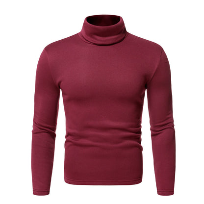 Pull à col roulé pour hommes en mélange de coton de haute qualité avec coupe ajustée Chic und Stil