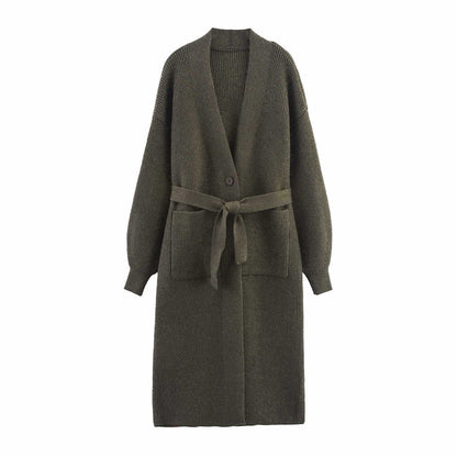 Dames élégante cardigan avec ceinture à la taille Chic und Stil