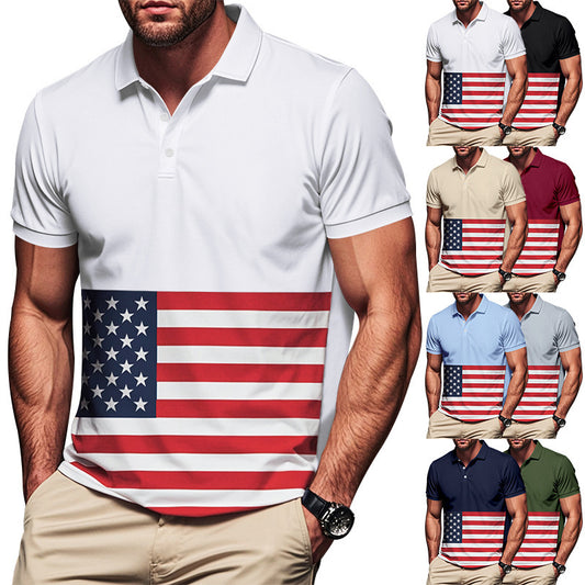 Chemise polo pour homme avec design de drapeau stylé Chic und Stil