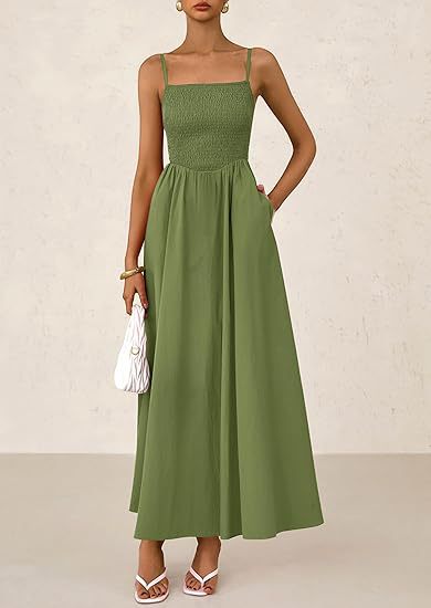 Robe maxi pour femmes avec haut élastique et jupe fluide Chic und Stil