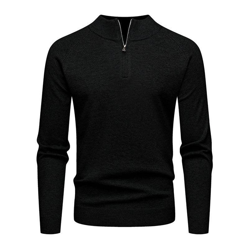 Pull mode pour hommes avec une courte fermeture éclair Chic und Stil