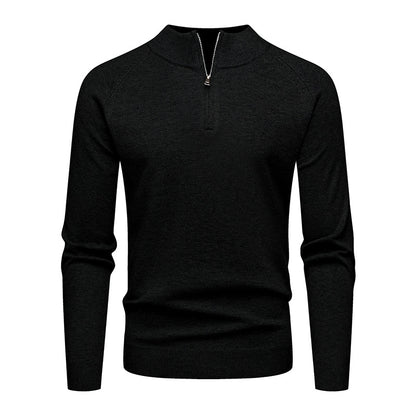 Pull mode pour hommes avec une courte fermeture éclair Chic und Stil