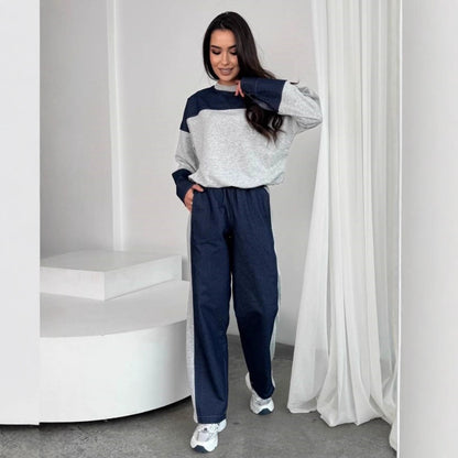 Women's sporty set with a loose top and casual pants Chic and Style
