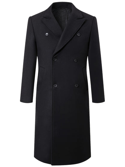 Elegant double-closure coat for men with traditional collar Chic and Style