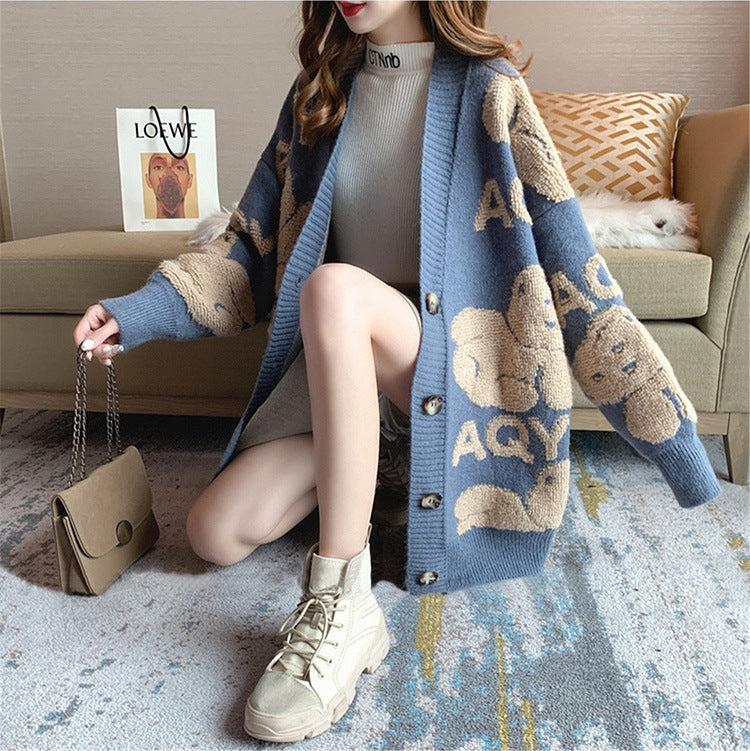 Dames cardigan douillet avec graphiques Chic und Stil