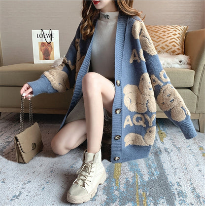 Dames cardigan douillet avec graphiques Chic und Stil