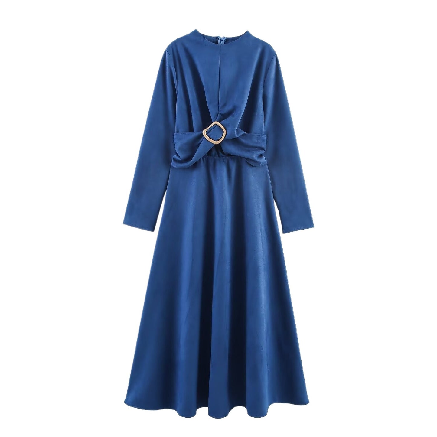 Robe maxi femme avec fente élégante et ceinture décorative Chic und Stil
