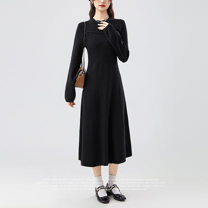 Robe en tricot élégante pour femmes avec structure côtelée Chic und Stil