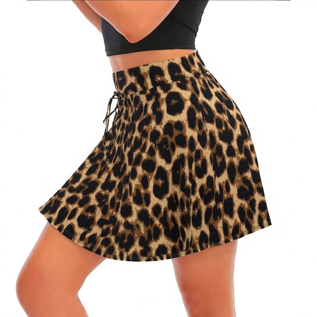 Shorts à volants à motifs animaliers pour femmes Chic und Stil