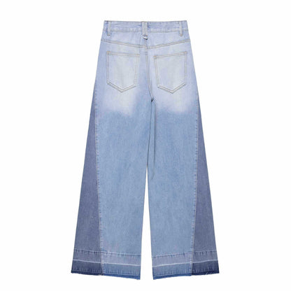 Damen weiter High-Waist Jeans Chic und Stil