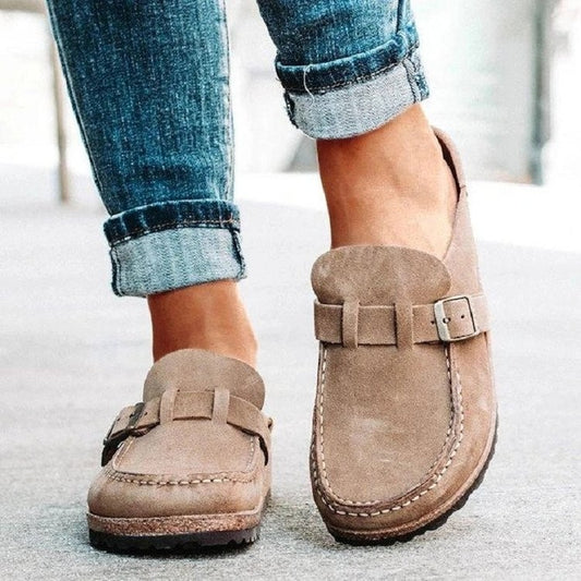 Ballerines en suède pour femmes avec boucle Chic und Stil