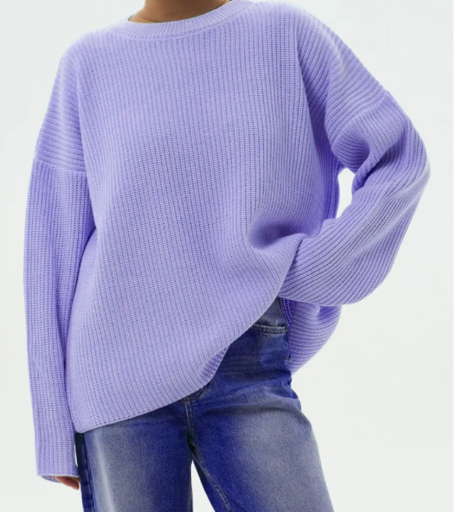 Femmes pull en gros tricot décontracté avec des manches larges et une coupe moderne Chic und Stil