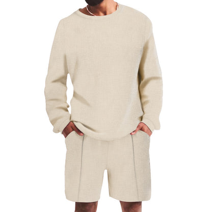 Men's casual leisure set with structured top and comfortable shorts Chic and style
