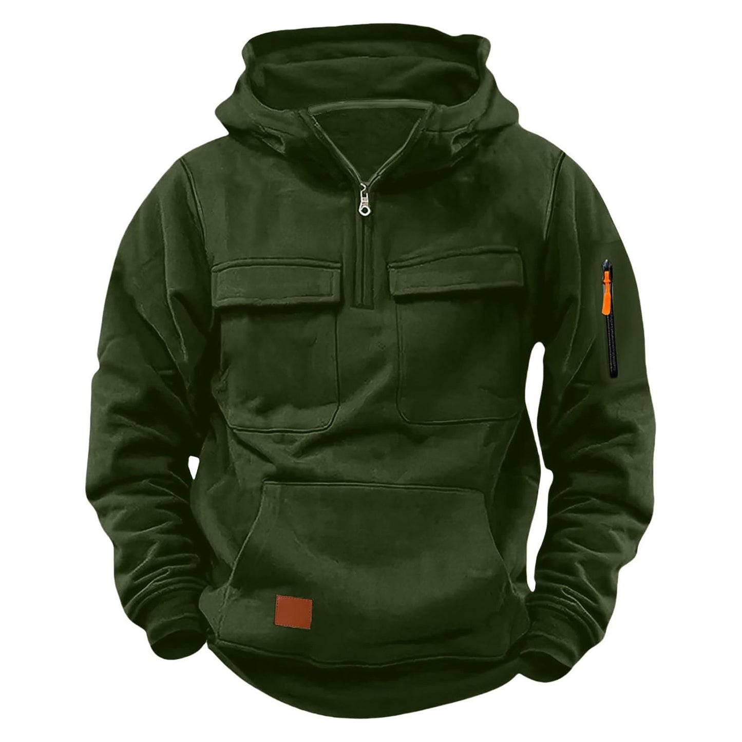 Functional hooded jacket for men with zipper and practical pockets Chic und Stil