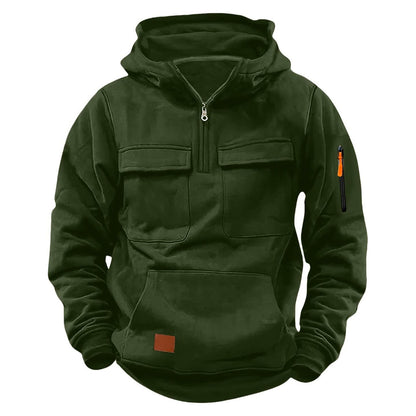 Functional hooded jacket for men with zipper and practical pockets Chic und Stil