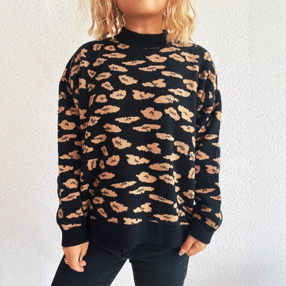 Pull femme en grosse maille avec motif moderne et coupe décontractée Chic und Stil