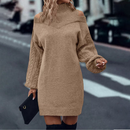 Robe en maille pour femmes avec des manches oversize Chic und Stil