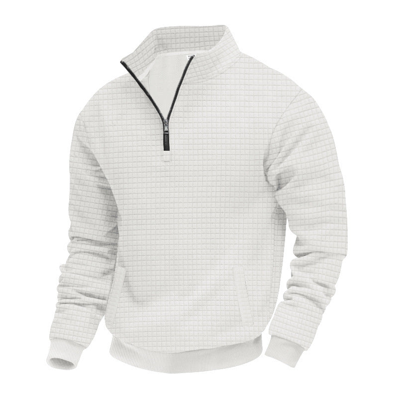 Functional fleece sweater for men with half-zip and side pockets Chic und Stil
