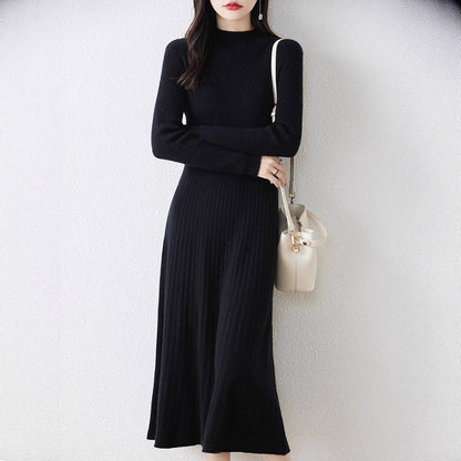 Robe en tricot pour femmes au design côtelé élégant Chic und Stil