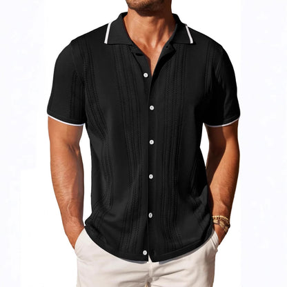 Chemise à manches courtes pour hommes avec motif texturé Chic und Stil