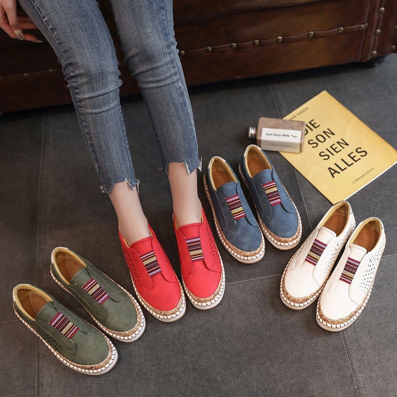 Baskets slip-on pour femmes respirantes avec bande élastique et design en liège tendance Chic und Stil