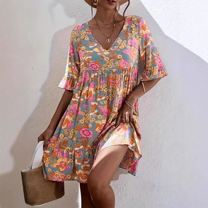 Robe femme à motif floral A-line Chic und Stil
