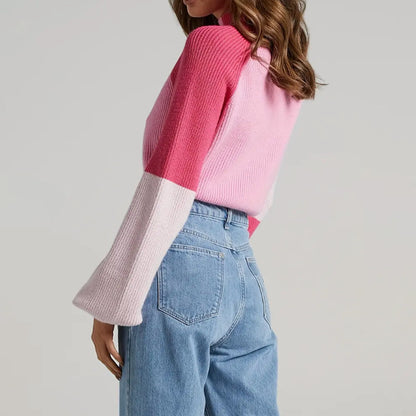 Pull femme avec tricot texturé unique et manches volumineuses Chic und Stil
