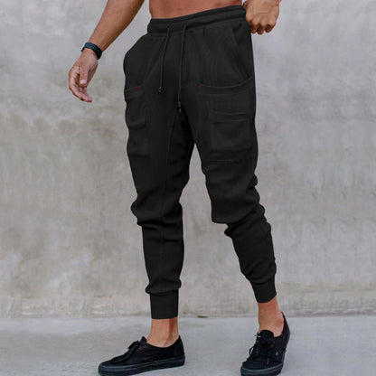 Pantalon utilitaire tendance pour hommes avec taille élastique et poches pratiques Chic und Stil