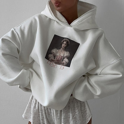 Pull à capuche femme avec design graphique exclusif Chic und Stil