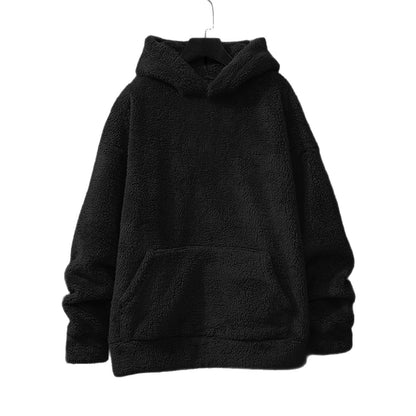 Ladies Cozy Fleece Pullover with Hood and Practical Pockets Chic and Style