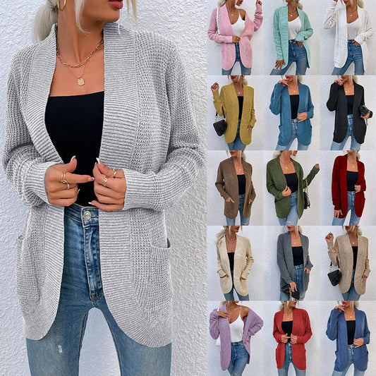 Veste en tricot pour femmes avec coupe décontractée et poches ouvertes Chic und Stil