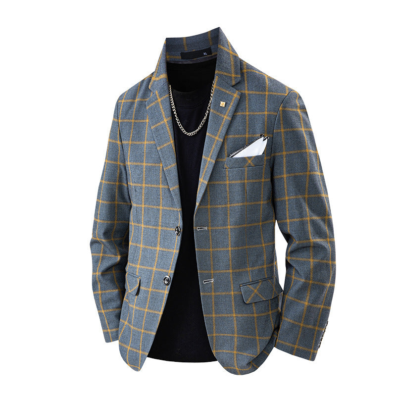 Blazer élégant pour hommes avec un design à carreaux et une fine doublure intérieure Chic und Stil