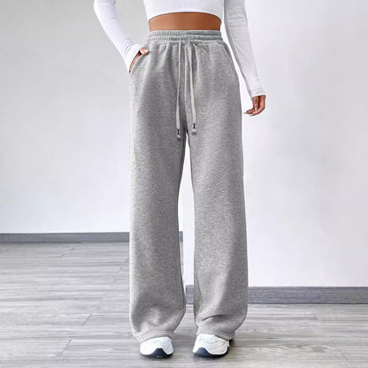 Pantalons décontractés pour femmes avec taille élastique et jambe large Chic und Stil