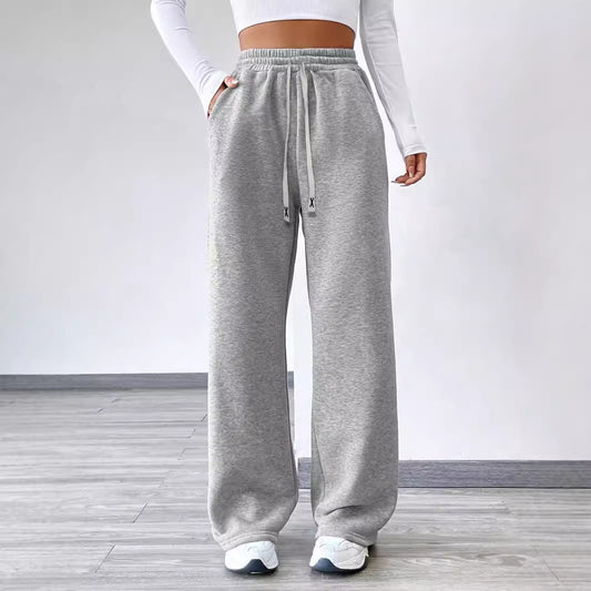 Pantalons décontractés pour femmes avec taille élastique et jambe large Chic und Stil