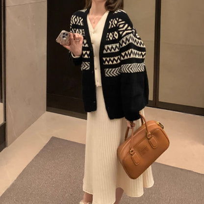 Dames cardigan en tricot douillet Chic und Stil